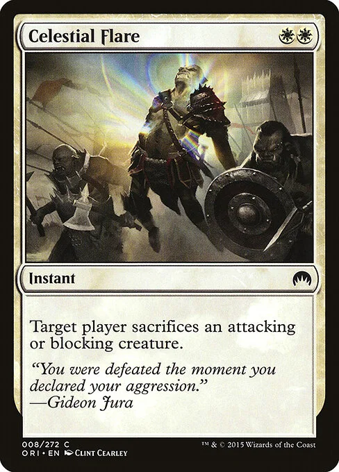 Celestial Flare, carta Magic di tipo Instant illustrata da Clint Cearley