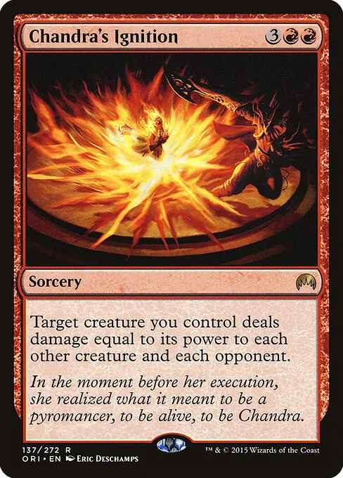 Chandra's Ignition, carta Magic di tipo Sorcery illustrata da Eric Deschamps