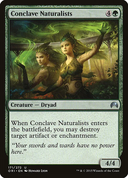 Conclave Naturalists, carta Magic di tipo Creature — Dryad illustrata da Howard Lyon