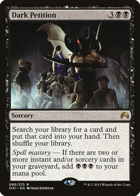 Dark Petition, carta Magic di tipo Sorcery illustrata da Igor Kieryluk