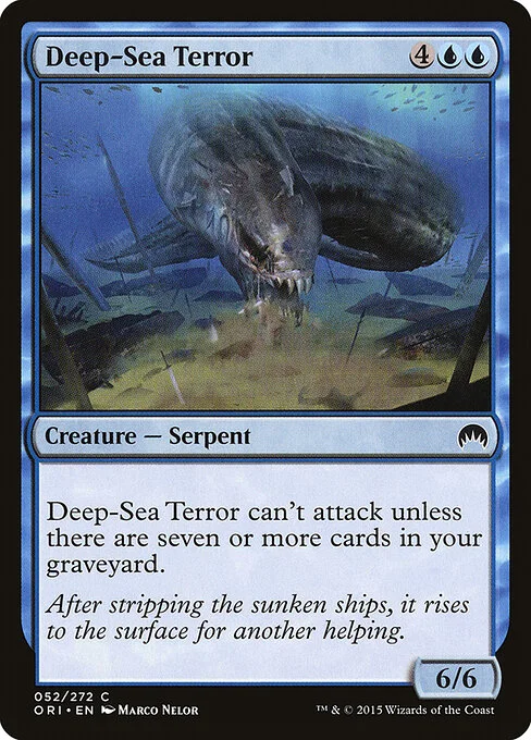 Deep-Sea Terror, carta Magic di tipo Creature — Serpent illustrata da Marco Nelor