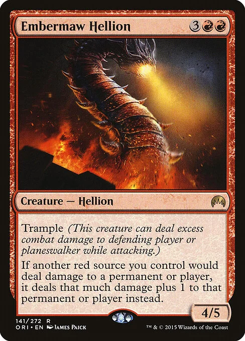 Embermaw Hellion, carta Magic di tipo Creature — Hellion illustrata da James Paick