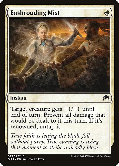 Enshrouding Mist, carta Magic di tipo Instant illustrata da Howard Lyon