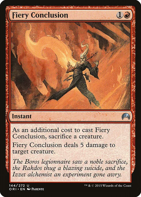 Fiery Conclusion, carta Magic di tipo Instant illustrata da Paolo Parente