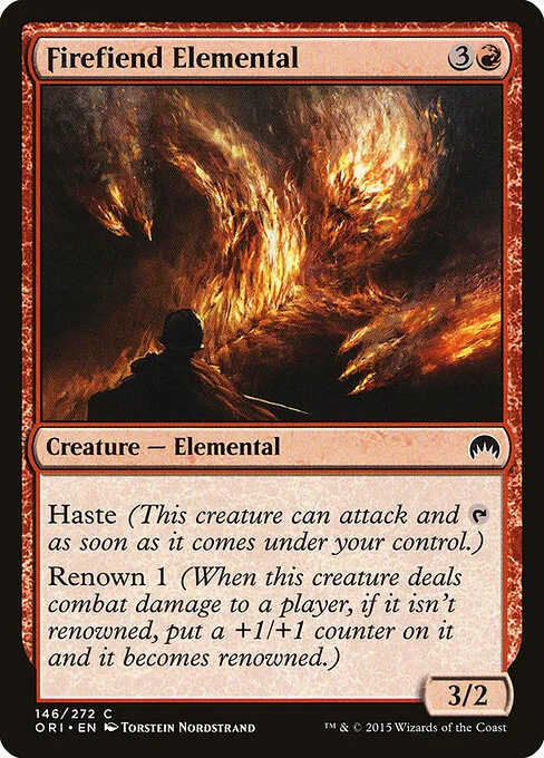 Firefiend Elemental, carta Magic di tipo Creature — Elemental illustrata da Torstein Nordstrand