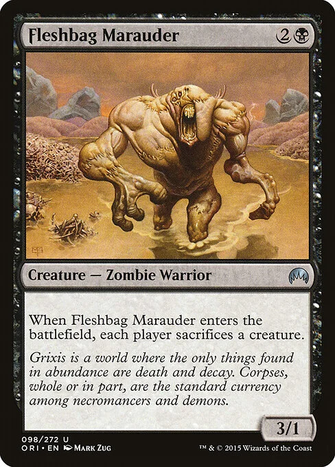 Fleshbag Marauder, carta Magic di tipo Creature — Zombie Warrior illustrata da Mark Zug