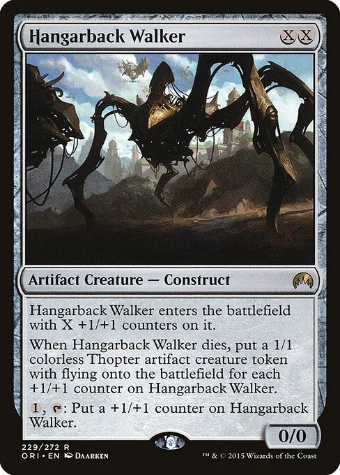 Hangarback Walker, carta Magic di tipo Artifact Creature — Construct illustrata da Daarken