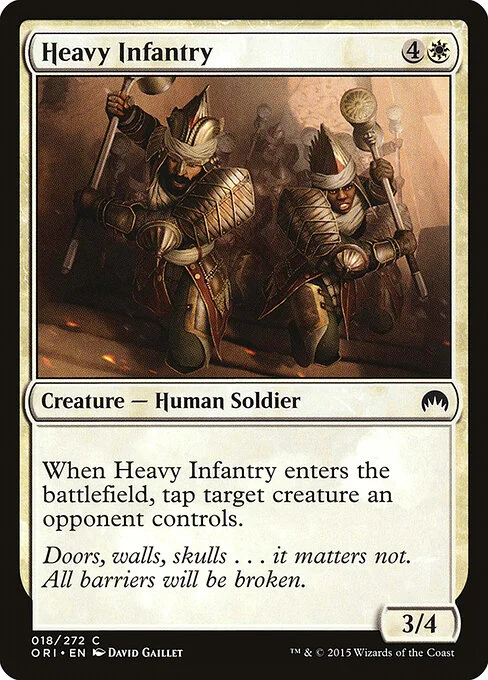 Heavy Infantry, carta Magic di tipo Creature — Human Soldier illustrata da David Gaillet