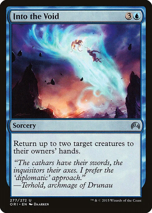 Into the Void, carta Magic di tipo Sorcery illustrata da Daarken