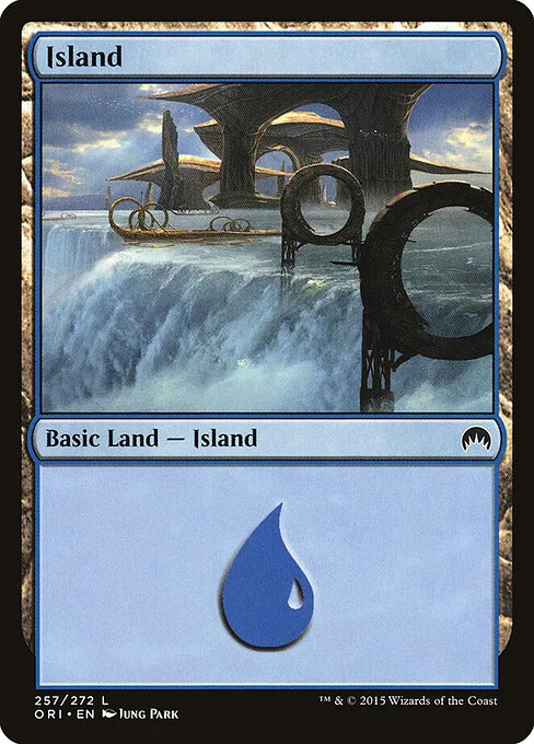 Island, carta Magic di tipo Basic Land — Island illustrata da Jung Park