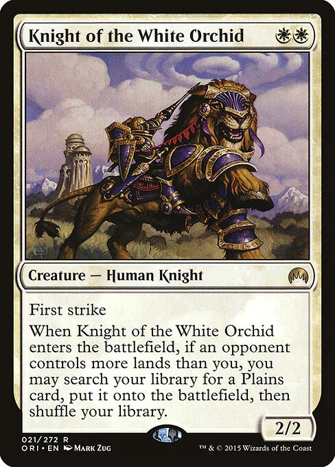 Knight of the White Orchid, carta Magic di tipo Creature — Human Knight illustrata da Mark Zug
