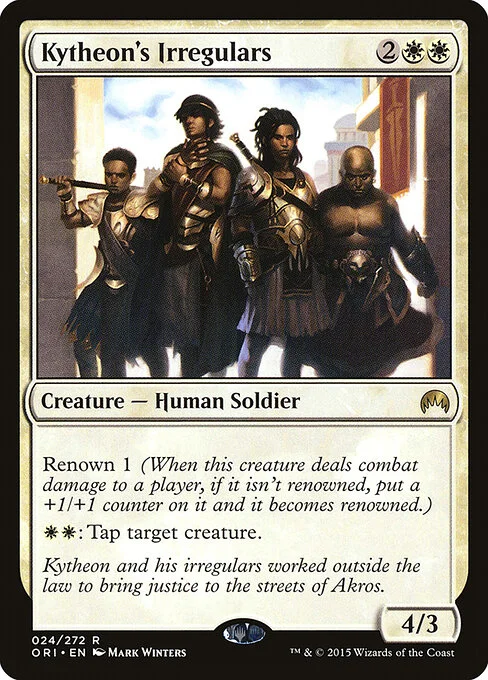 Kytheon's Irregulars, carta Magic di tipo Creature — Human Soldier illustrata da Mark Winters