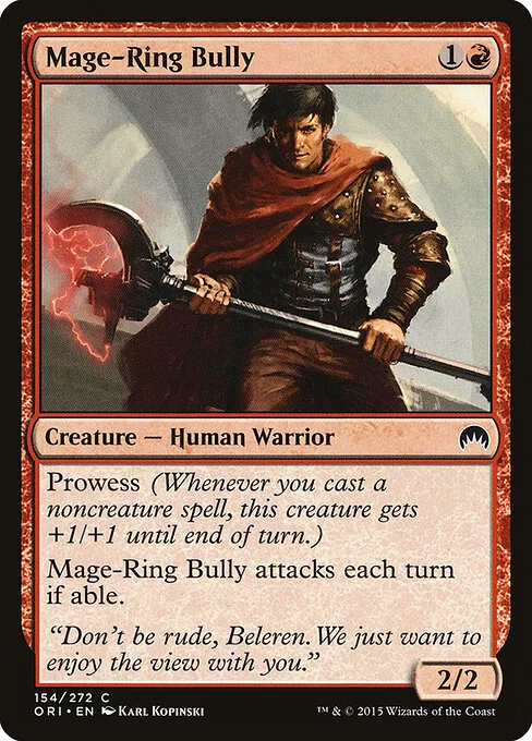 Mage-Ring Bully, carta Magic di tipo Creature — Human Warrior illustrata da Karl Kopinski
