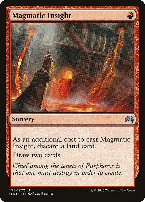 Magmatic Insight, carta Magic di tipo Sorcery illustrata da Ryan Barger