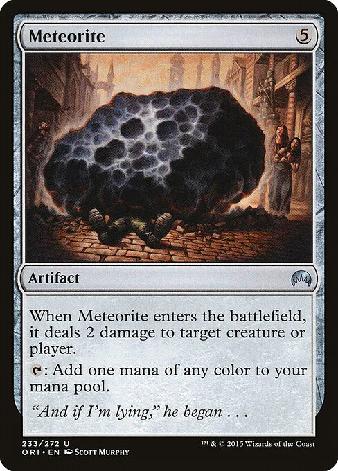 Meteorite, carta Magic di tipo Artifact illustrata da Scott Murphy