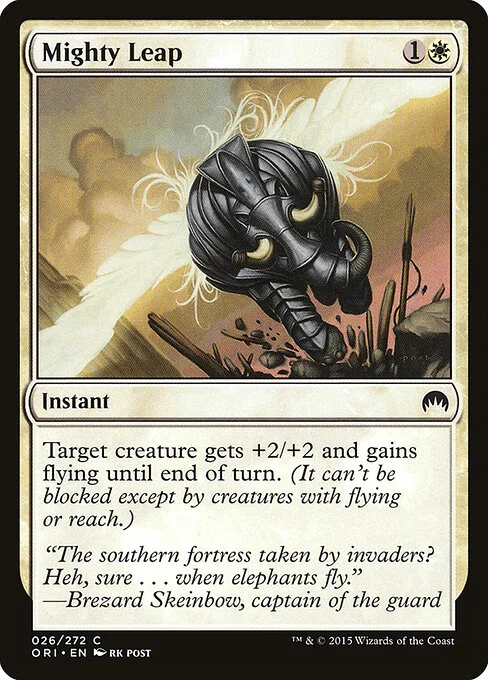 Mighty Leap, carta Magic di tipo Instant illustrata da rk post