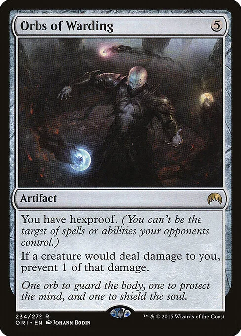Orbs of Warding, carta Magic di tipo Artifact illustrata da Johann Bodin