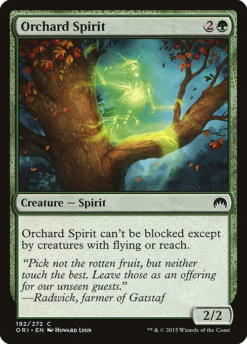 Orchard Spirit, carta Magic di tipo Creature — Spirit illustrata da Howard Lyon