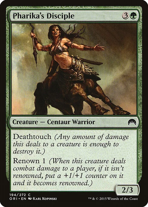 Pharika's Disciple, carta Magic di tipo Creature — Centaur Warrior illustrata da Karl Kopinski