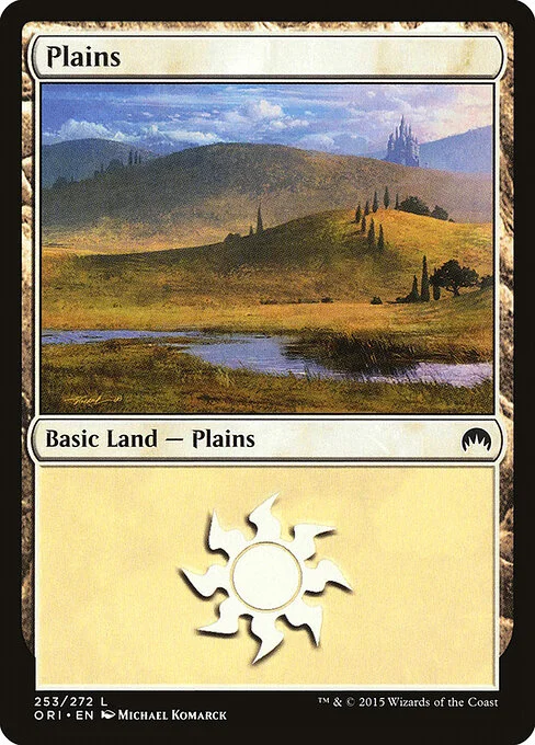 Plains, carta Magic di tipo Basic Land — Plains illustrata da Michael Komarck