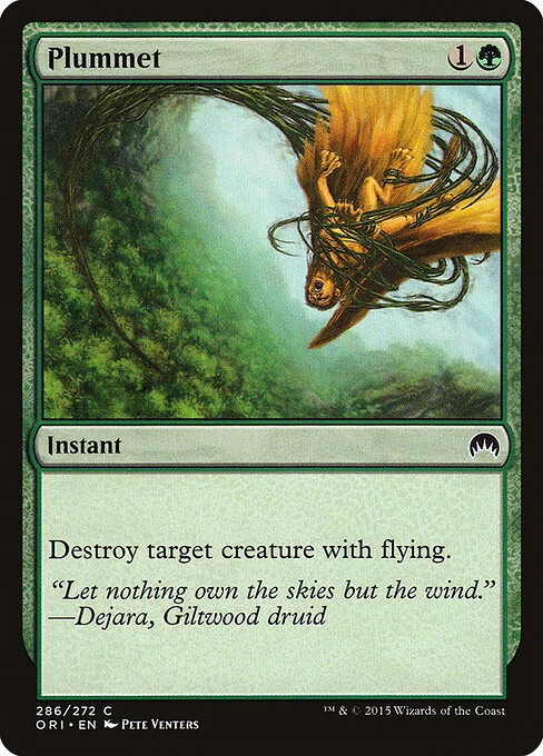 Plummet, carta Magic di tipo Instant illustrata da Pete Venters