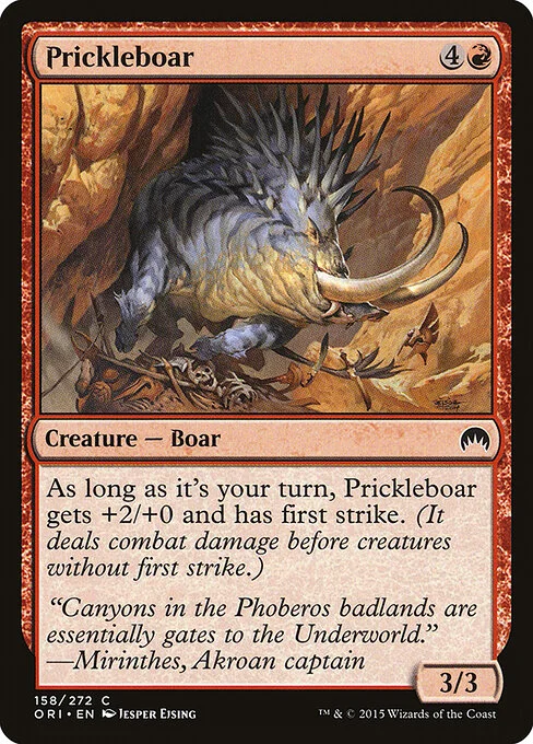 Prickleboar, carta Magic di tipo Creature — Boar illustrata da Jesper Ejsing