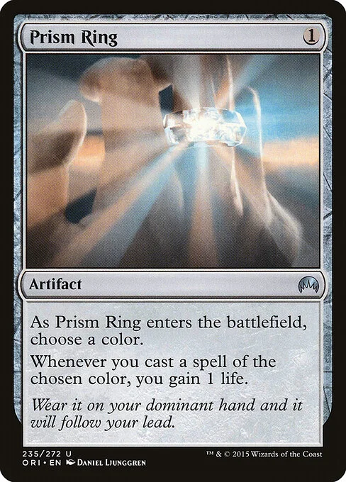 Prism Ring, carta Magic di tipo Artifact illustrata da Daniel Ljunggren
