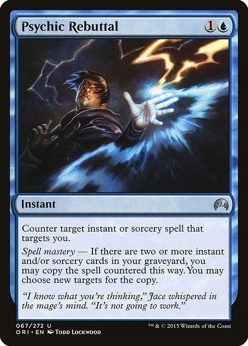 Psychic Rebuttal, carta Magic di tipo Instant illustrata da Todd Lockwood