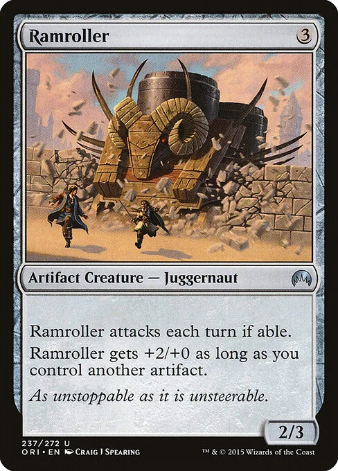 Ramroller, carta Magic di tipo Artifact Creature — Juggernaut illustrata da Craig J Spearing