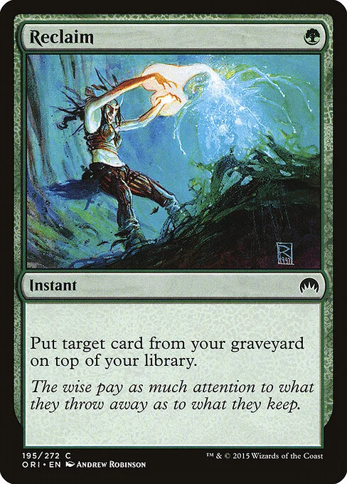 Reclaim, carta Magic di tipo Instant illustrata da Andrew Robinson