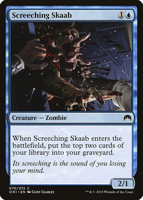 Screeching Skaab, carta Magic di tipo Creature — Zombie illustrata da Clint Cearley