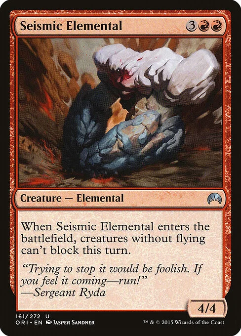 Seismic Elemental, carta Magic di tipo Creature — Elemental illustrata da Jasper Sandner