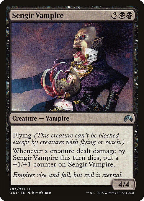 Sengir Vampire, carta Magic di tipo Creature — Vampire illustrata da Kev Walker