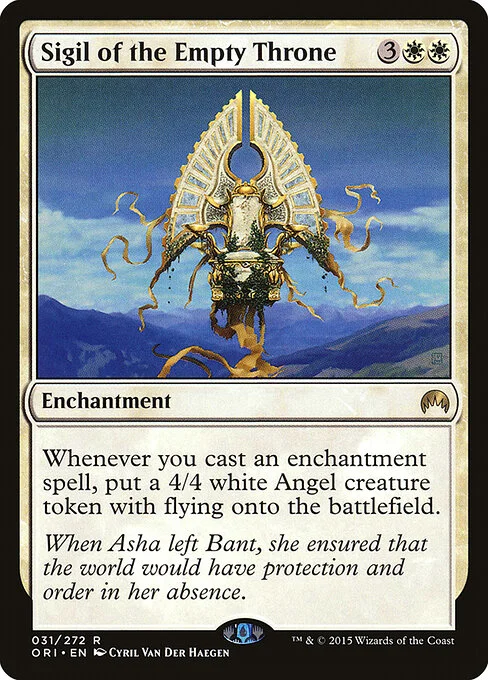 Sigil of the Empty Throne, carta Magic di tipo Enchantment illustrata da Cyril Van Der Haegen