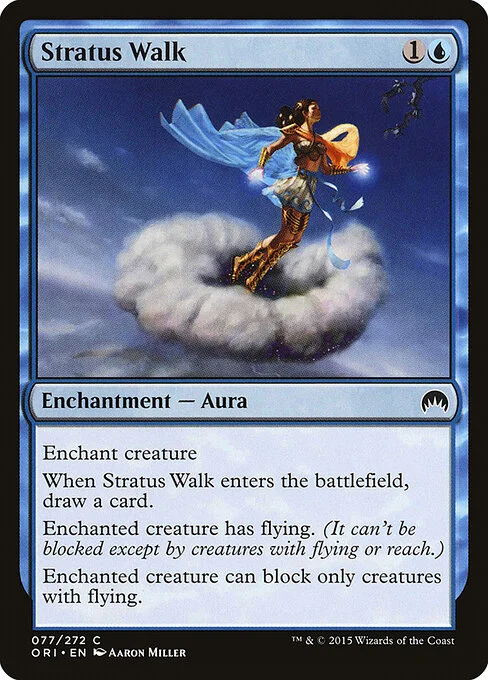Stratus Walk, carta Magic di tipo Enchantment — Aura illustrata da Aaron Miller