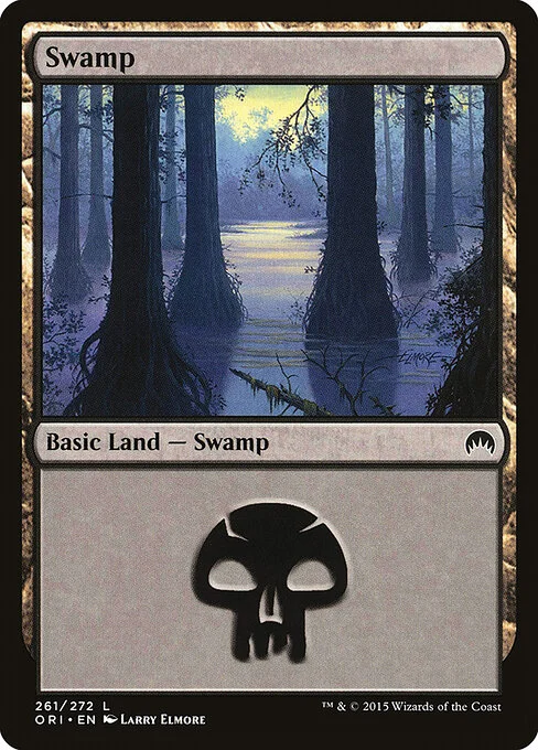 Swamp, carta Magic di tipo Basic Land — Swamp illustrata da Larry Elmore