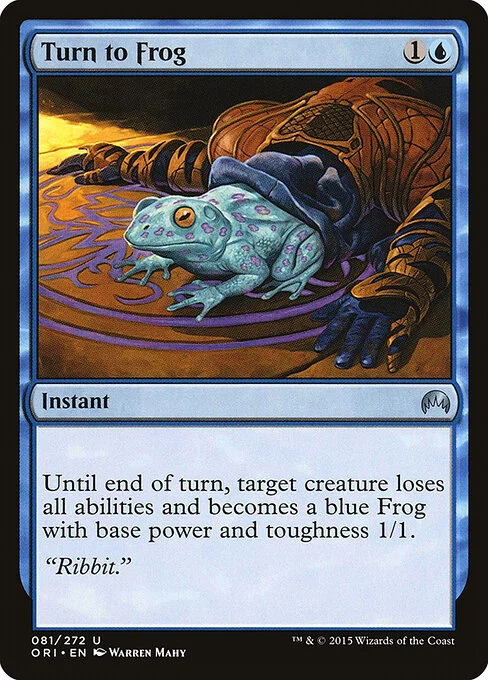 Turn to Frog, carta Magic di tipo Instant illustrata da Warren Mahy