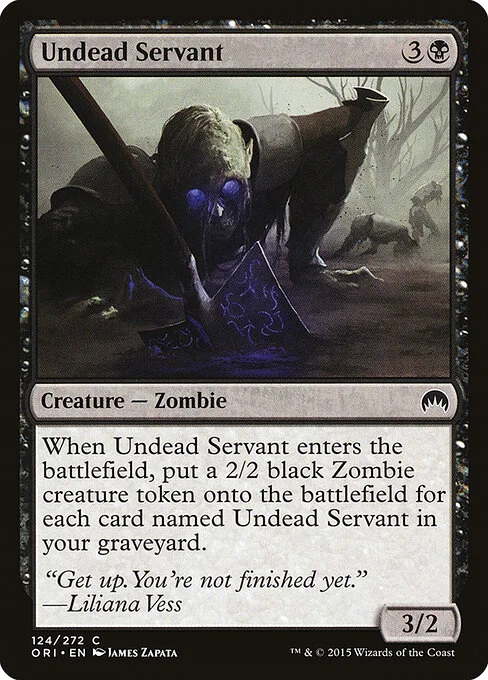 Undead Servant, carta Magic di tipo Creature — Zombie illustrata da James Zapata