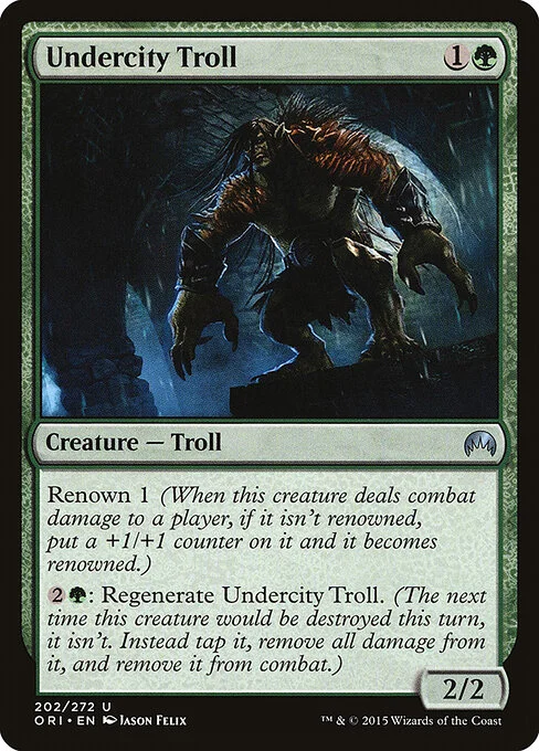 Undercity Troll, carta Magic di tipo Creature — Troll illustrata da Jason Felix