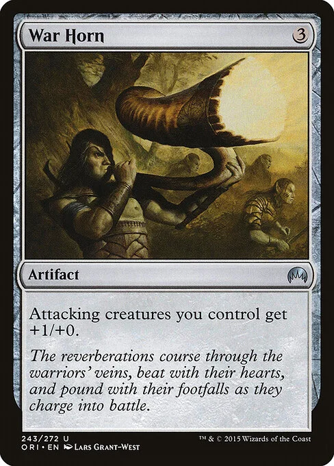 War Horn, carta Magic di tipo Artifact illustrata da Lars Grant-West