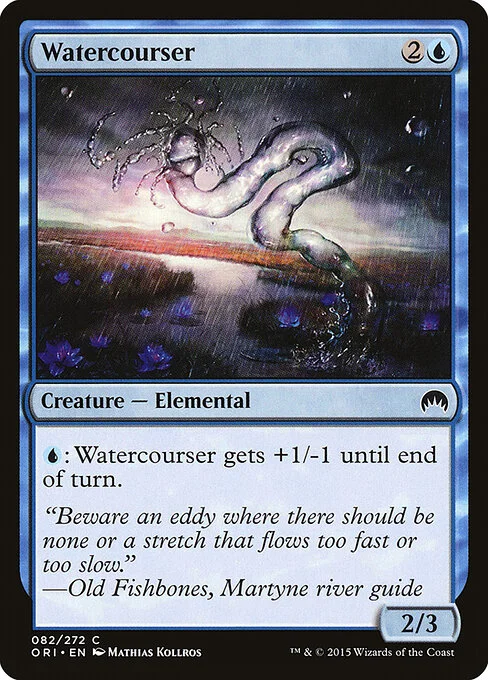 Watercourser, carta Magic di tipo Creature — Elemental illustrata da Mathias Kollros