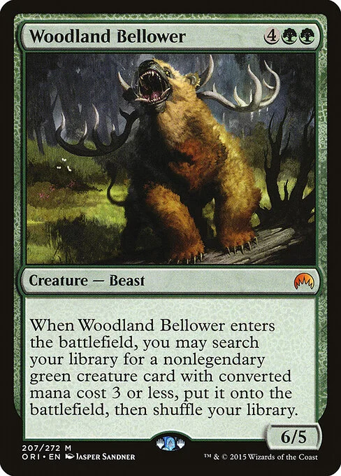 Woodland Bellower, carta Magic di tipo Creature — Beast illustrata da Jasper Sandner