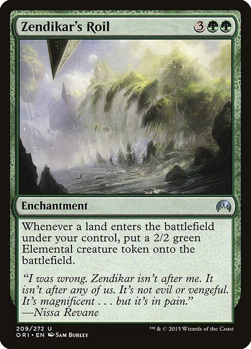 Zendikar's Roil, carta Magic di tipo Enchantment illustrata da Sam Burley
