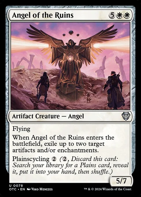 Angel of the Ruins, carta Magic di tipo Artifact Creature — Angel illustrata da Viko Menezes