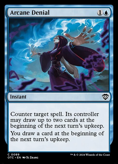 Arcane Denial, carta Magic di tipo Instant illustrata da Xi Zhang