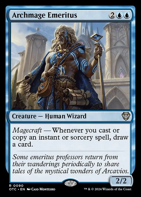 Archmage Emeritus, carta Magic di tipo Creature — Human Wizard illustrata da Caio Monteiro