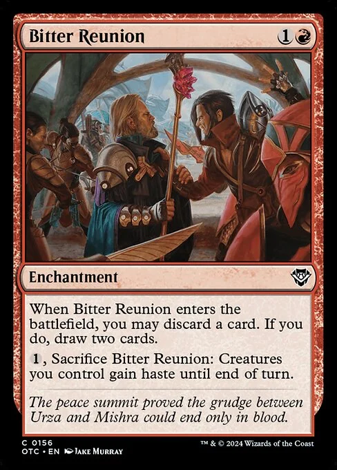 Bitter Reunion, carta Magic di tipo Enchantment illustrata da Jake Murray
