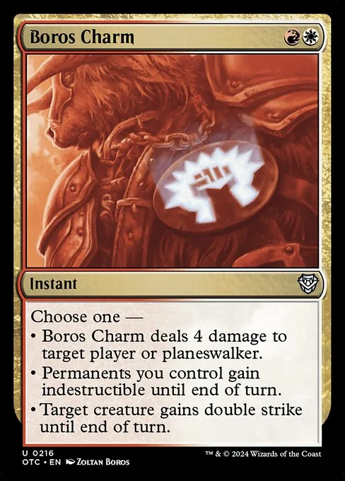 Boros Charm, carta Magic di tipo Instant illustrata da Zoltan Boros