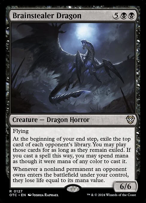 Brainstealer Dragon, carta Magic di tipo Creature — Dragon Horror illustrata da Joshua Raphael