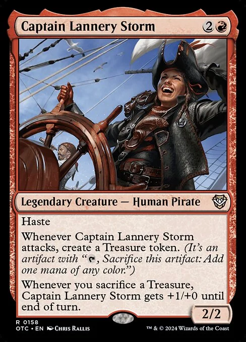 Captain Lannery Storm, carta Magic di tipo Legendary Creature — Human Pirate illustrata da Chris Rallis